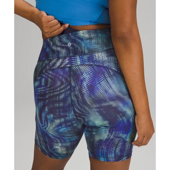 NWT Lululemon Invigorate High-Rise Short 8" - Shapeshifter Flux Blue Multi - 4 - Picture 9 of 9